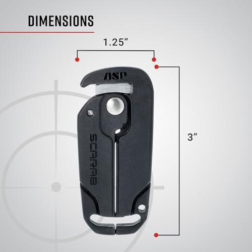 ASP Scarab Cutter for Tri-Fold Restraints, Clippers for Safe Removal of Disposable Cuffs, Compact Safety Blade for Removin...