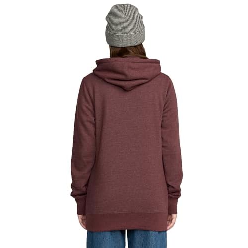 Volcom Women's Tower Long Fit Sweatshirt ? Drawstring Hood Ribbed Cuffs & Hem