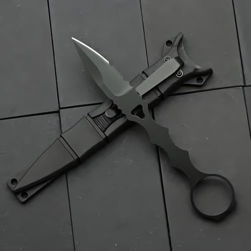 PAVCEING Portable Knife 6.7 Inch 440C Fixed Blade Outdoor Camping Tactics Straight Knife With Kydex Sheath The Knife Comes...
