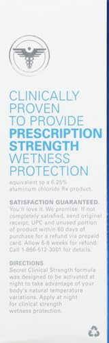 Secret Clinical Strength Antiperspirant and Deodorant for Women Invisible Solid, Completely Clean Scent, 72-hr Sweat Protection, 1.6 oz (Pack of 2)