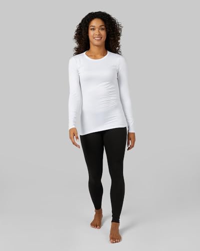 32 Degrees Heat Women’s Lightweight Baselayer Crew Top – Thermal Long Sleeve Shirt for Winter Layering