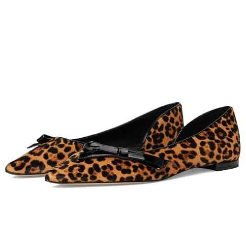 Cole Haan Women's Noella Bow Skimmer, Leopard Print, 9-B US
