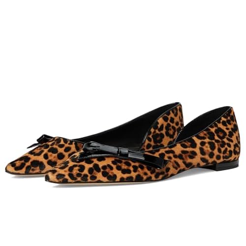 Cole Haan Women's Noella Bow Skimmer, Leopard Print, 8.5-B US