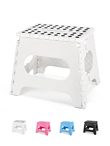 Dyforce Non-Slip Folding Step Stool - 11 inch Height Premium Heavy Duty Foldable Step Stool for Kids, Kitchen Garden Bathr...