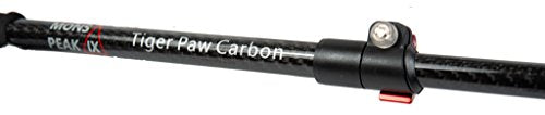 Mons Peak IX Tiger Paw Carbon Fiber Trekking Poles for Hiking Trekking Walking Snowshoeing - Cork Grip Ultralight Collapsi...