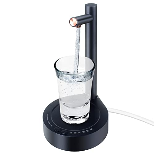 Desktop Water Bottle Dispenser, Keweis Portable Electric Water Bottle Pump Countertop for 5 Gallon & Universal Bottles, US...