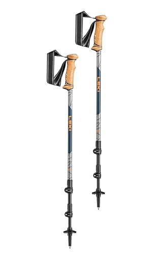 LEKI Legacy Lite Trekking Poles - Aluminum Collapsible Lightweight Walking Poles for Hiking