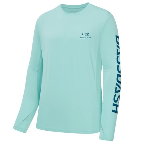 BASSDASH Men’s Graphic Shirts Long Sleeve Fishing Shirt UPF 50+ Moisture Wicking UV Sun Protection FS35M