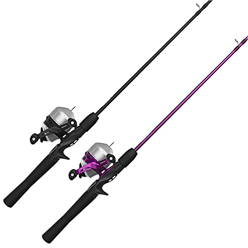 Zebco 33 Spincast Reel and 2-Piece Fishing Rod Combo, 5-Foot 6-Inch Durable Fiberglass Rod, Quickset Anti-Reverse Fishing ...