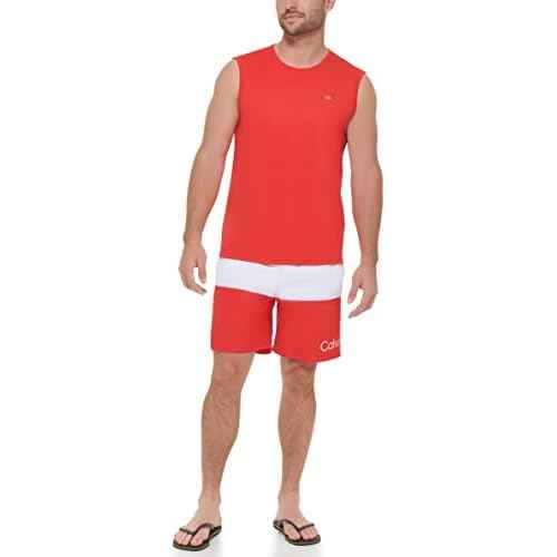 Calvin Klein Men's Standard UPF 40+ Sleeveless Quick Dry Swim Shirt