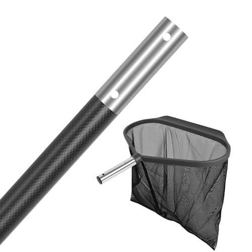 Carbon Fiber Pool Pole with Heavy Duty Pool Net Skimmer