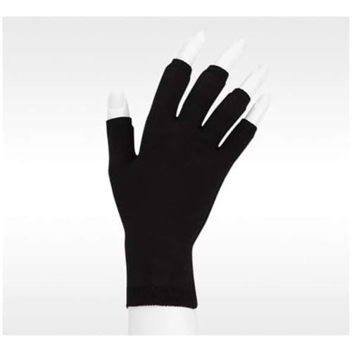 Juzo 2301 Seamless Compression Glove with Open Finger Slots, Black, Small