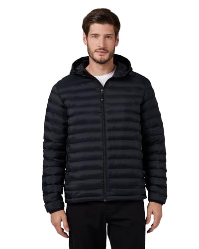 32 Degrees Heat Men’s Lightweight Packable Hooded Jacket – Water Resistant Travel Puffer
