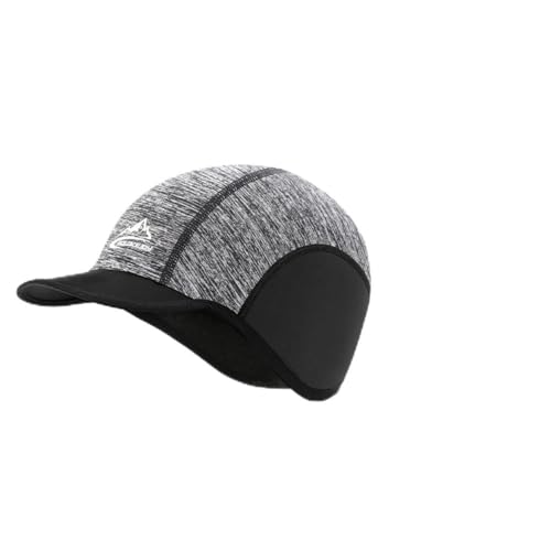 Black Winter Waterproof Reflective Cycling Cap Windproof Thermal Ear Flap Baseball Hat with Velvet for Outdoor Sports