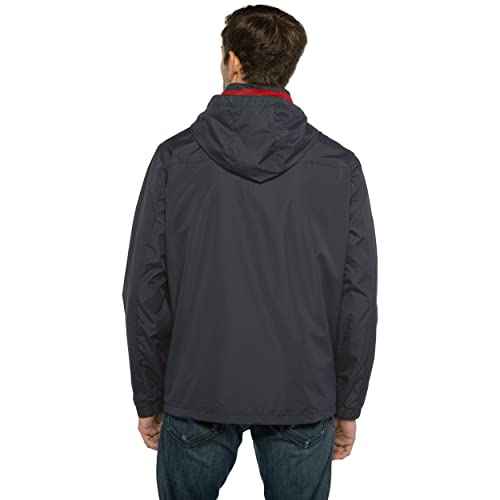 Vantage Apparel Men's Collegiate Premium Lightweight Packable Hooded Wind Jacket, Ohio State Buckeyes, Red, X-Large
