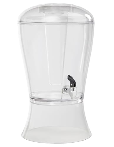 CreativeWare 3 Gallon Beverage Dispenser with Base Ice Cylinder Sleeve
