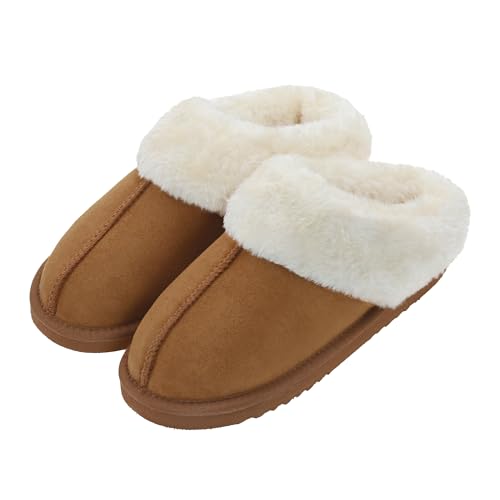 SKABIU Womens Fluffy Slippers Fuzzy Memory Foam Indoor/Outdoor Shoes Warm Winter House Shoes