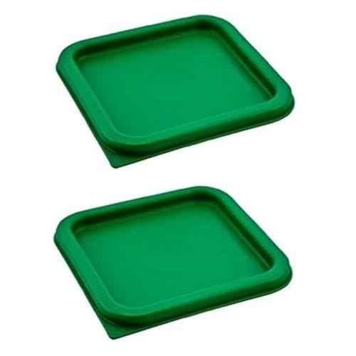 Cambro (SFC2452) Covers, Set of 2 (For 2 & 4-Quart Containers, Kelly Green, Polyethylene, NSF)