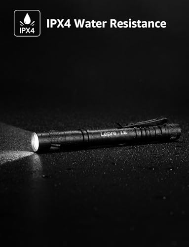 LE LED Pen Flashlights, Lightweight, Mini, Waterproof Pocket Flashlight with Clip, 2 Pack Small Flashlights for Inspectio...