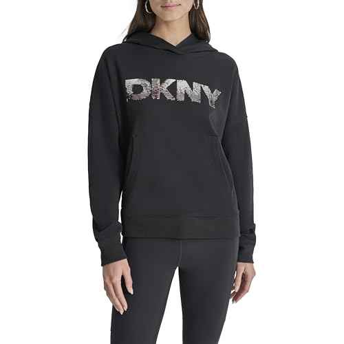 DKNY Women's Ombre Logo Hoodie Sweatshirt