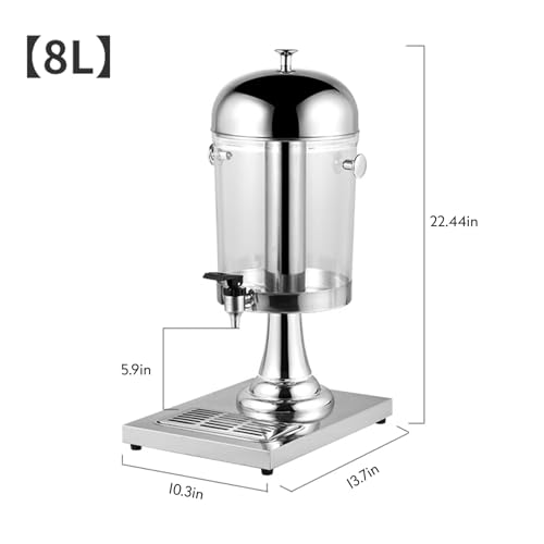 2.2 Gallon Drink Dispensers for Parties, Beverage Dispenser with Stand, Commercial Hot Cold Juice Dispenser with Ice Conta...