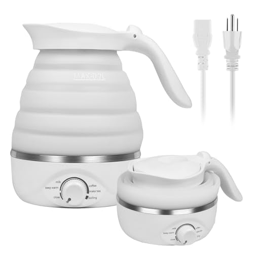 Xfbaozxy Travel Foldable Electric Kettle, Collapsible Kettle Travel Electric Collapsible Electric Tea Kettle Food Grade Si...