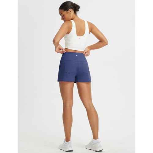baleaf Womens 2.5" Yoga Shorts with Four Pockets Lounge Casual Shorts High Waist Elastic Athletic Running Sweat