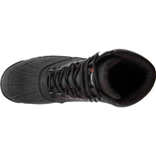Propet Mens Blizzard Mid Round Toe Snow Casual Boots Ankle - Black