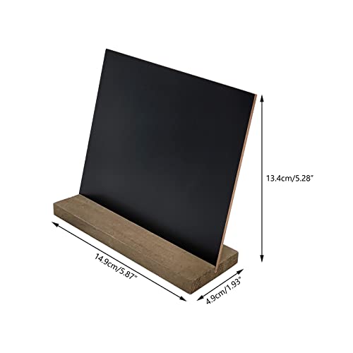 DSTELIN 5 X 6 Inches Mini Tabletop Chalkboard Signs with Vintage Style Wood Base Stands, Set of 3