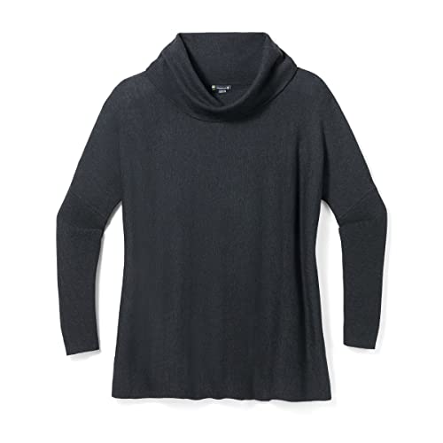Smartwool Edgewood Poncho Sweater Charcoal Heather MD