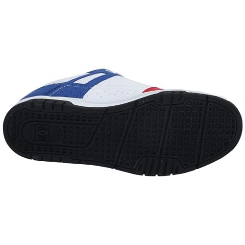 DC Men's Stag Low Top Skate Shoe, Red/White/Blue, 10 M