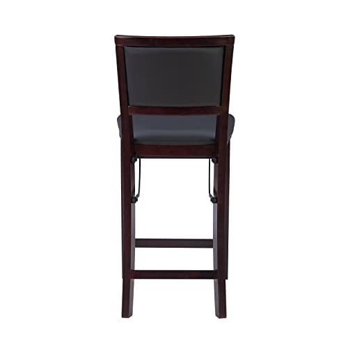 Linon Home Decor Keira Pad Back Folding Counter Stool, 24-Inch