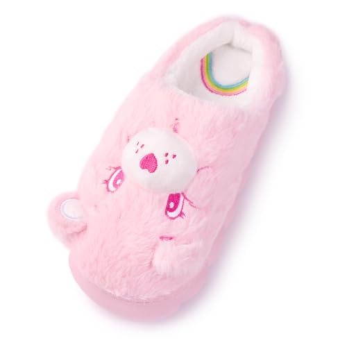 Care Bears Unisex-Adult Cozy Plush and Terry Memory Foam Indoor Outdoor Soled Slipper in Sizes S-XL