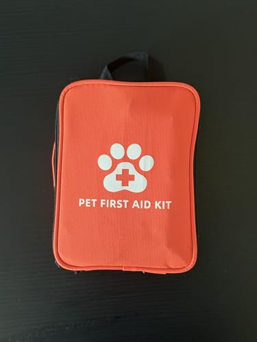 RescueNow Pet First Aid Kit – 50-Piece Emergency Kit for Dogs, Cats & Small Pets – Compact & Portable Case with Bandages, ...