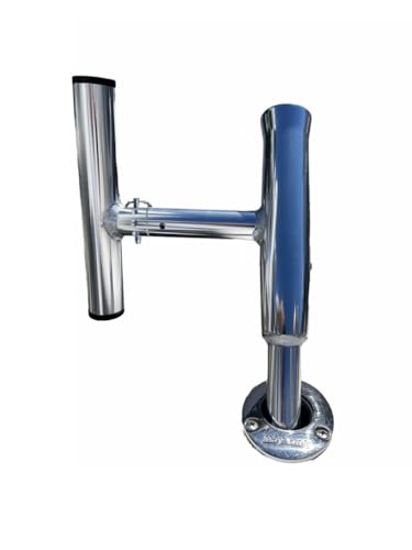 Holder with Rod Holder - Fits in Rod Holder - Island Anchor Shallow Water Anchor Pole Holder and Rod Holder