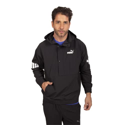 PUMA mens Power Hooded 1/2 Zip Windbreaker