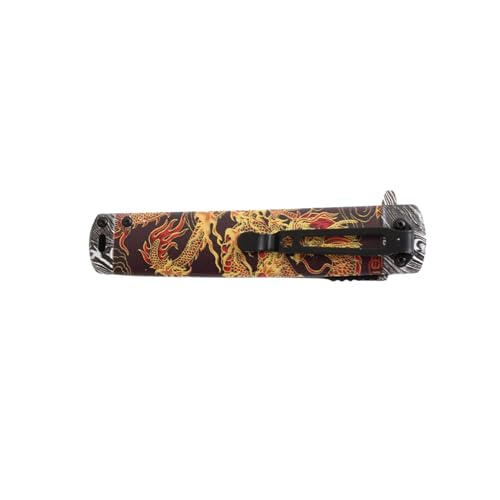 Snake Eye Tactical Every Day Carry Outdoor Survival Pocket Knife (Red Dragon)