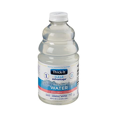 Thick-It Clear Advantage Mildy Thick Water, Nectar Consistency, Ready-to-Drink, Digestible Swallowing Aid, Hydration on th...
