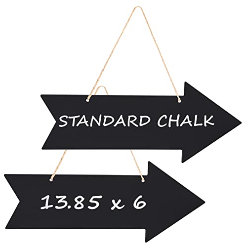 Kamehame Arrow Chalkboard Signs 13.85 x 6 Inches Acrylic Hanging Direction Signage with Jute String Chalkboard Tags DIY Pl...