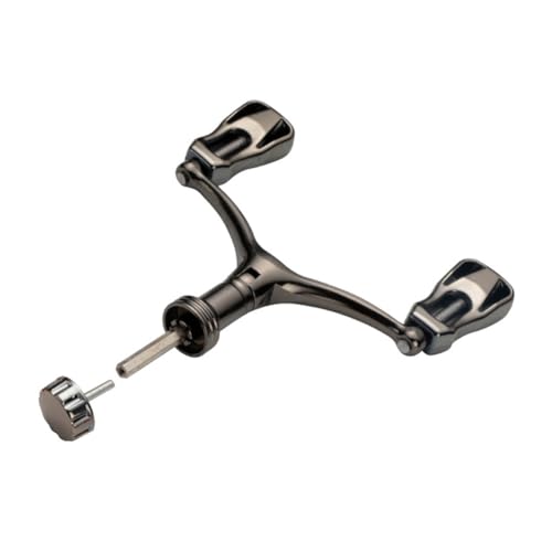 Aluminum Alloy Fishing Reel Double Rocker Arm Handle Grip, CNC High Strength Baitcasting Trolling Reel Rocker, Crank w/Hol...