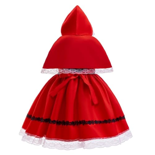 Dressy Daisy Little Red Riding Hood Fancy Dress Up Costume Set with Cloak Cape for Toddler and Kids Girls