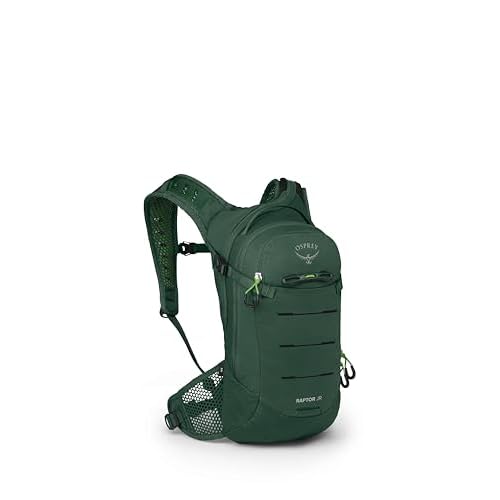 Osprey Raptor Jr Boy's Mountain Biking Backpack with Hydraulics Reservoir, Tundra Green