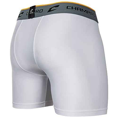 CHAMPRO Compression Boxer Shorts with Athletic Cup