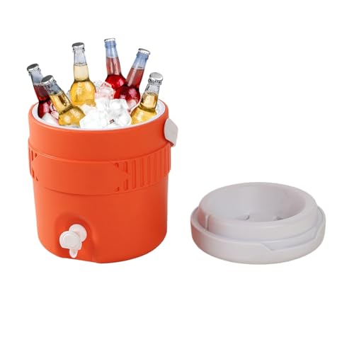 1 Gallon Portable Sports Cooler Water Beverage Dispenser, Insulated Drink Cooler Dispenser With Spout, Portable Handwashin...