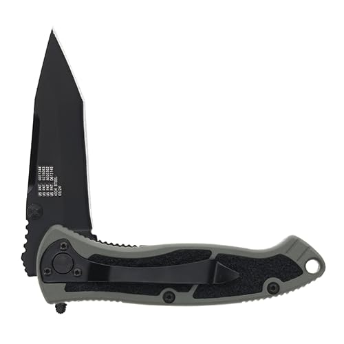 Smith & Wesson Special Ops SPECM 7.4in S.S. Assisted Opening Knife with 3.1in Tanto Blade and Aluminum Handle for Outdoor,...