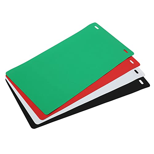 PATIKIL 26x12 EVA Backdrop, 4 Pack White/Black/Red/Green Soft Photo Background for Light Box Small Products Photography St...