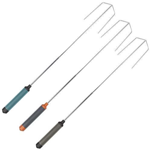 HotRod Automatic Rotating Hot Dog and Marshmallow Roasting Sticks – Premium Campfire Tool for S’mores, BBQ, and Camping – ...