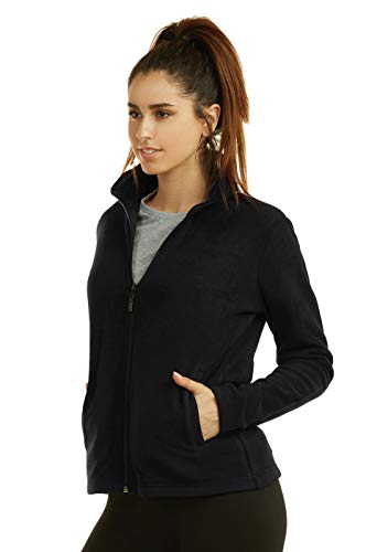 Sofra Women's Polar Fleece Full Zip Up Winter Jacket