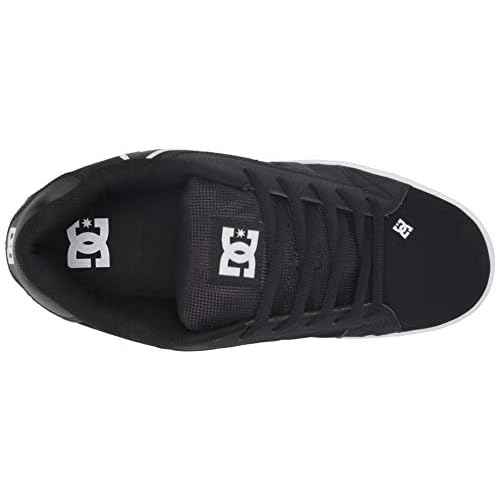 DC Men's Net Skate Casual Shoe, Black/Black/White, 16