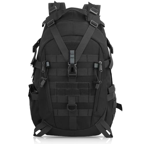 aiGear Tactical Backpack for Men, 25L Military Backpack, 3-Day Bug Out Bag for Camping Hiking Hunting with Molle System Ar...
